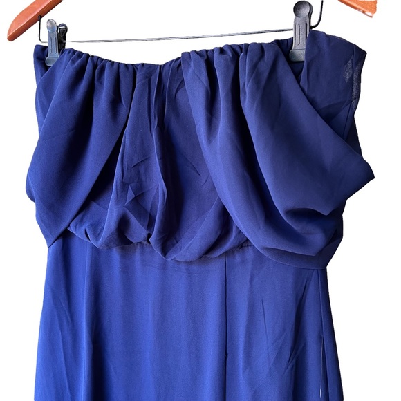 NWT Lulu’s Enduring Love Navy Blue Off-the-Shoulder Maxi Formal Dress - Picture 7 of 16